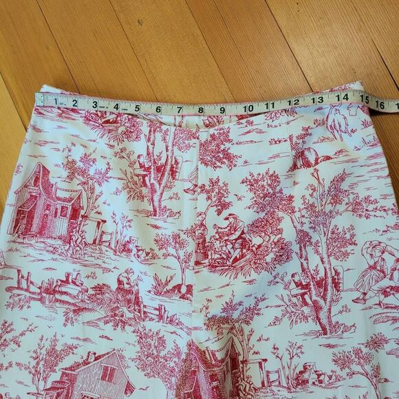 Vintage White Stag size 12 red & white prarie print graphic unique rare quirky - Picture 9 of 10